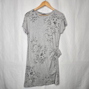 Sanctuary Wrapsody Florat T-Shirt Dress Tie Front